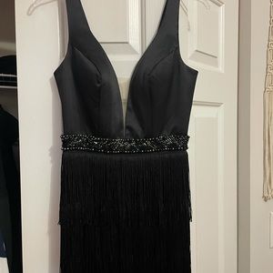 Fringe prom/pageant dress